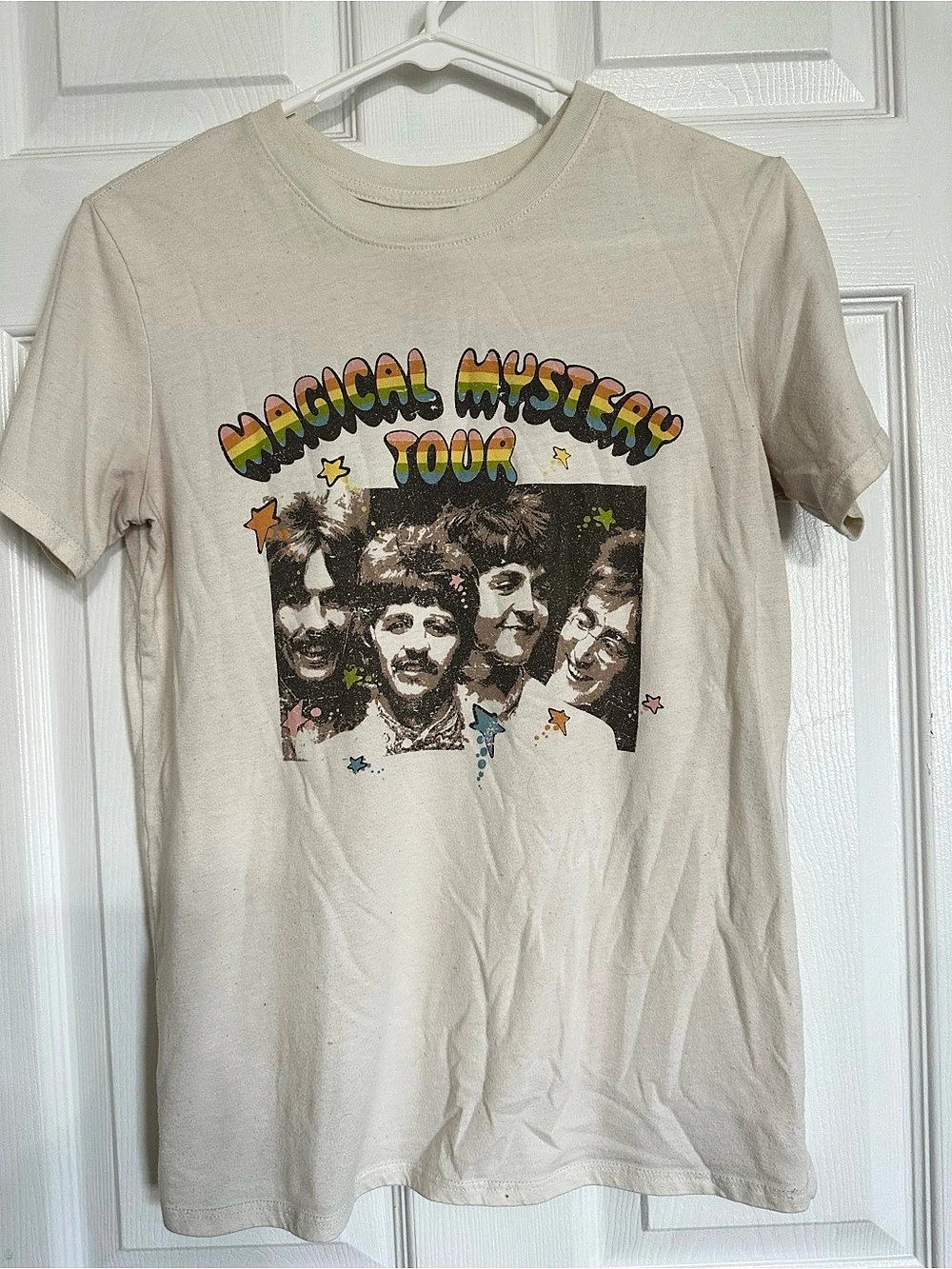 The Beatles Magical Mystery Tour Graphic T-Shirt Graphic Tee Cream XS